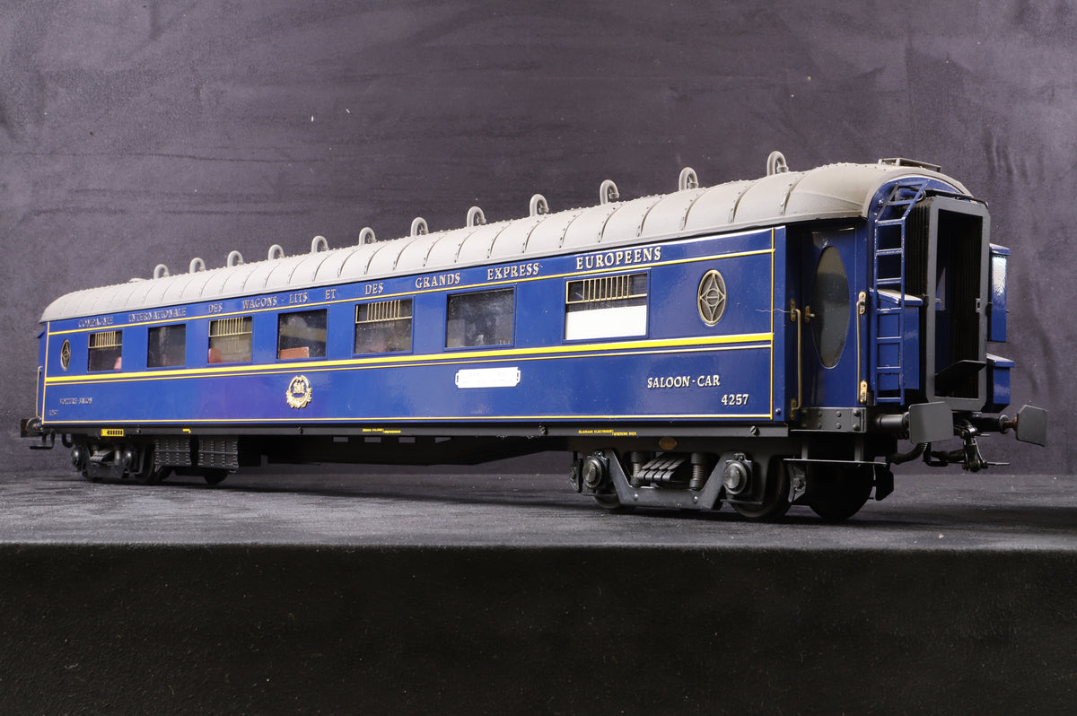 J&M Models Gauge 1 CIWL Saloon Car (Le Train Bleu) No. 4257
