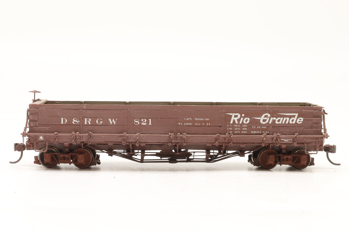 P–B–L (Kit-Built) Sn3 Rake of 6 D&RGW Wagons Weathered