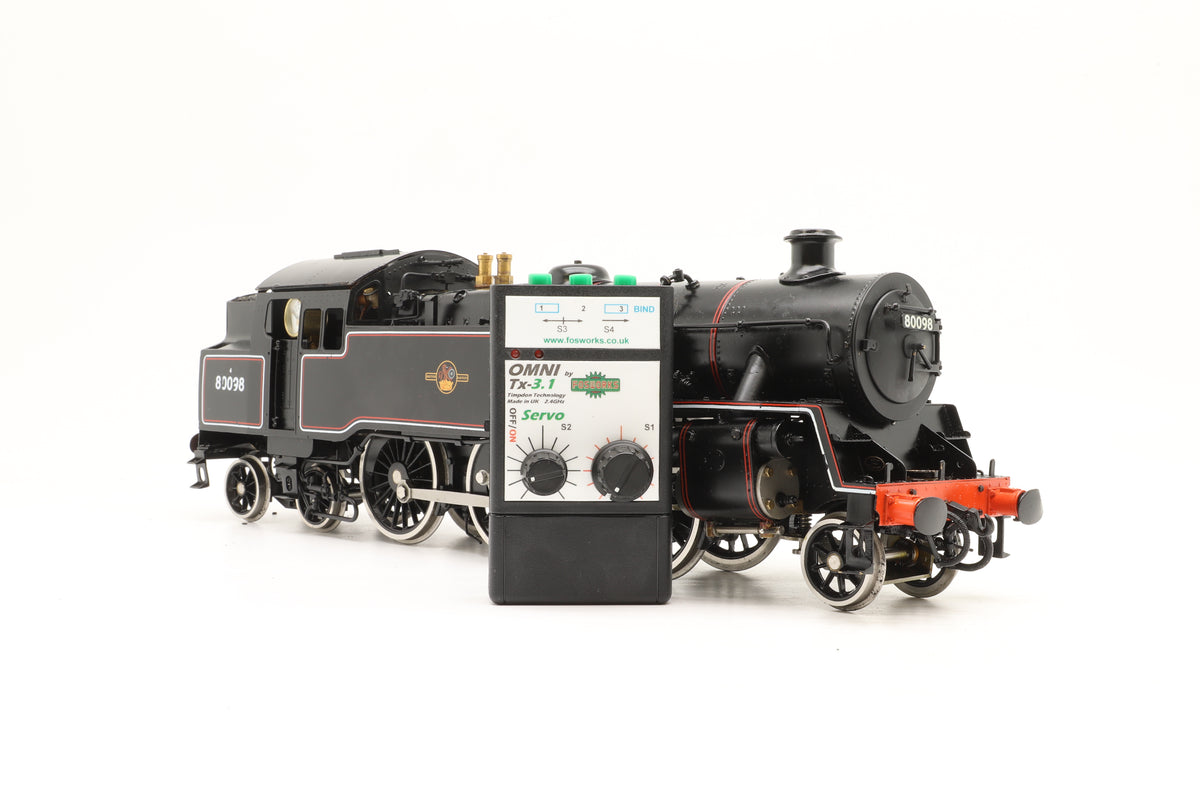 Bowande Live Steam Gauge 1 Standard Class 4MT 2-6-4T BR Black No. 80098 BR Black Late Crest (RC Fitted)