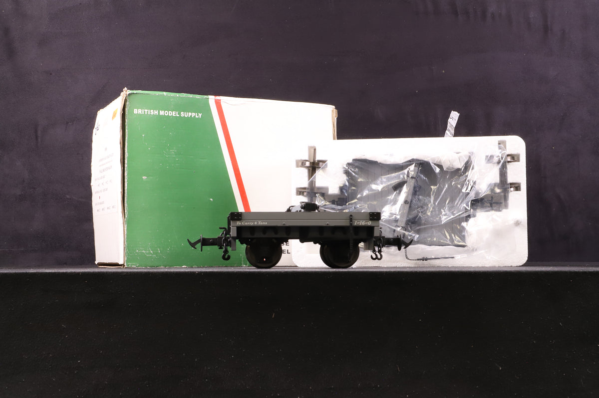 BMS/Accucraft 16mm (32mm Gauge) W&amp;L Bolster Wagons (2) R19-7B Data Only - Light Grey
