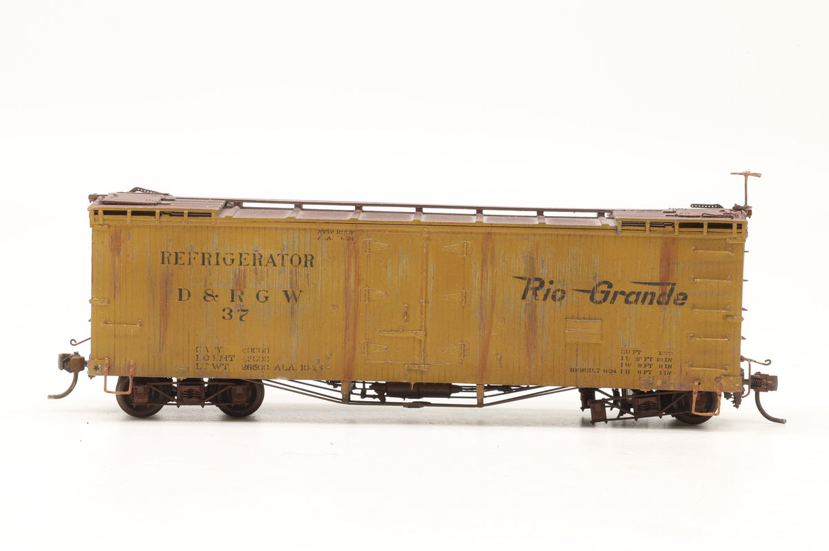P–B–L (Kit-Built) Sn3 Pair of D&RGW Box Cars Weathered