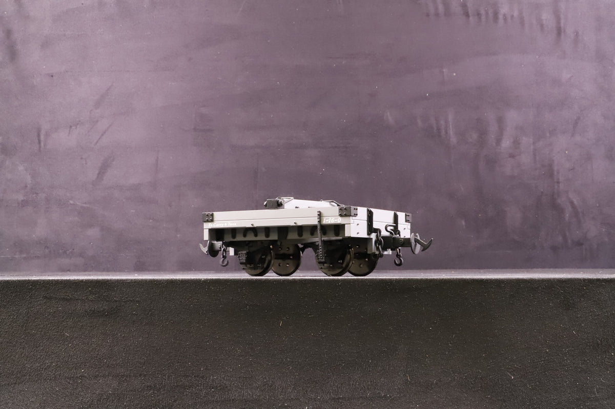 BMS/Accucraft 16mm (32mm Gauge) W&amp;L Bolster Wagons (2) R19-7B Data Only - Light Grey