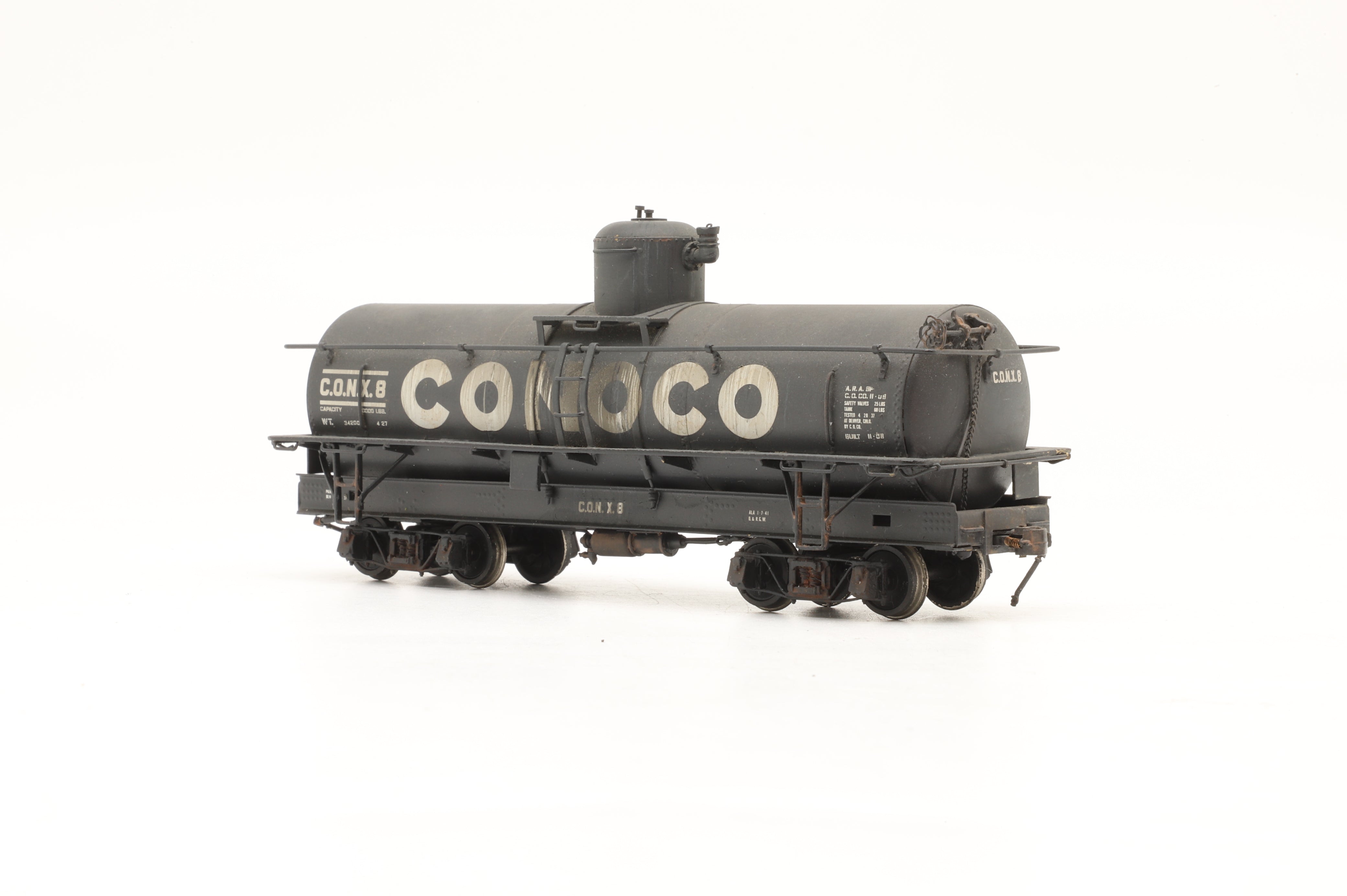 鉄道模型 PRECISION SCALE Sn3 TANK CAR CONX #8 Precision Scale Co. Sn3 C.O.N.X. Tank Car, Weathered - Ellis Clark