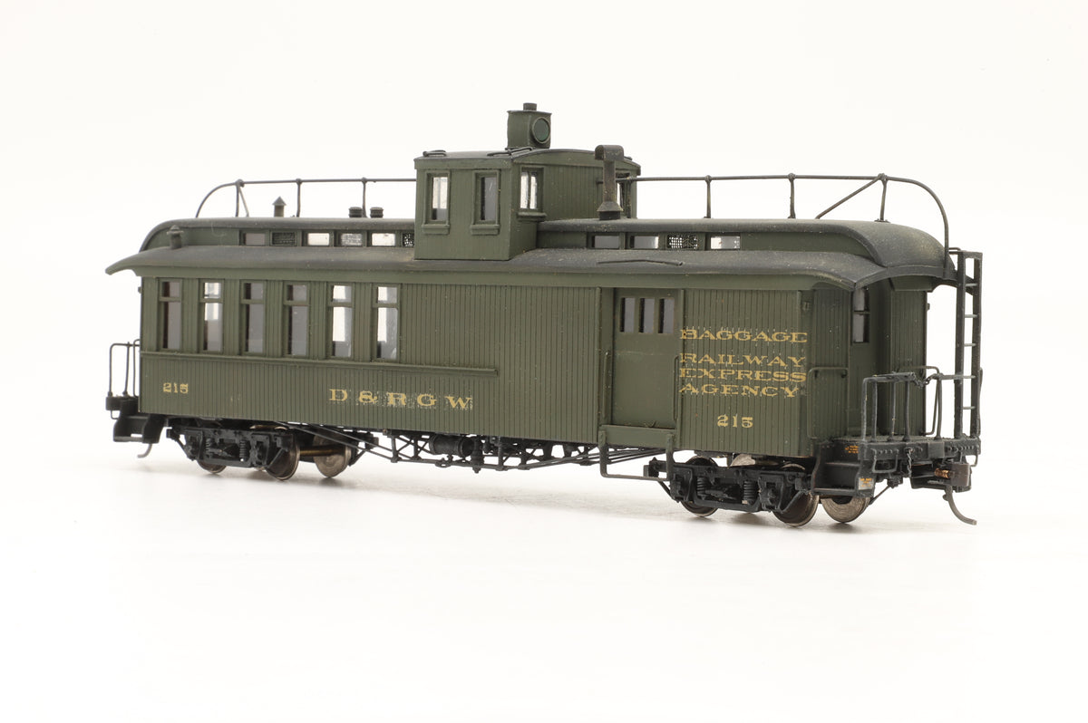 Precision Scale Co. Sn3 D&RGW "Pagosa Junction" Caboose-Combine, Weathered