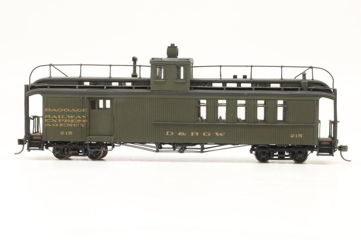 Precision Scale Co. Sn3 D&RGW "Pagosa Junction" Caboose-Combine, Weathered