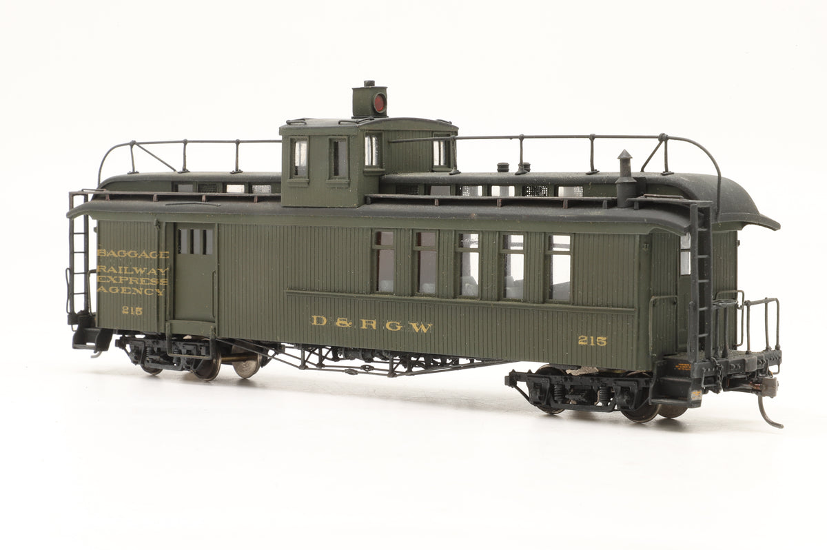 Precision Scale Co. Sn3 D&RGW "Pagosa Junction" Caboose-Combine, Weathered
