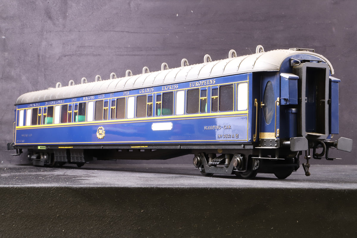 J&M Models Gauge 1 CIWL Sleeping Car (Le Train Bleu) No. 3532