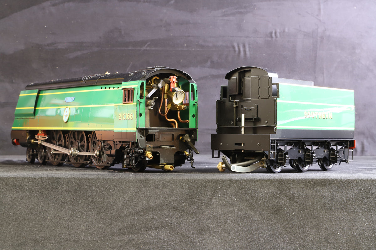 Aster 1:32 Gauge 1 Live Steam SR Malachite Green Battle of Britain &#39;21C166&#39; &#39;Spitfire&#39;