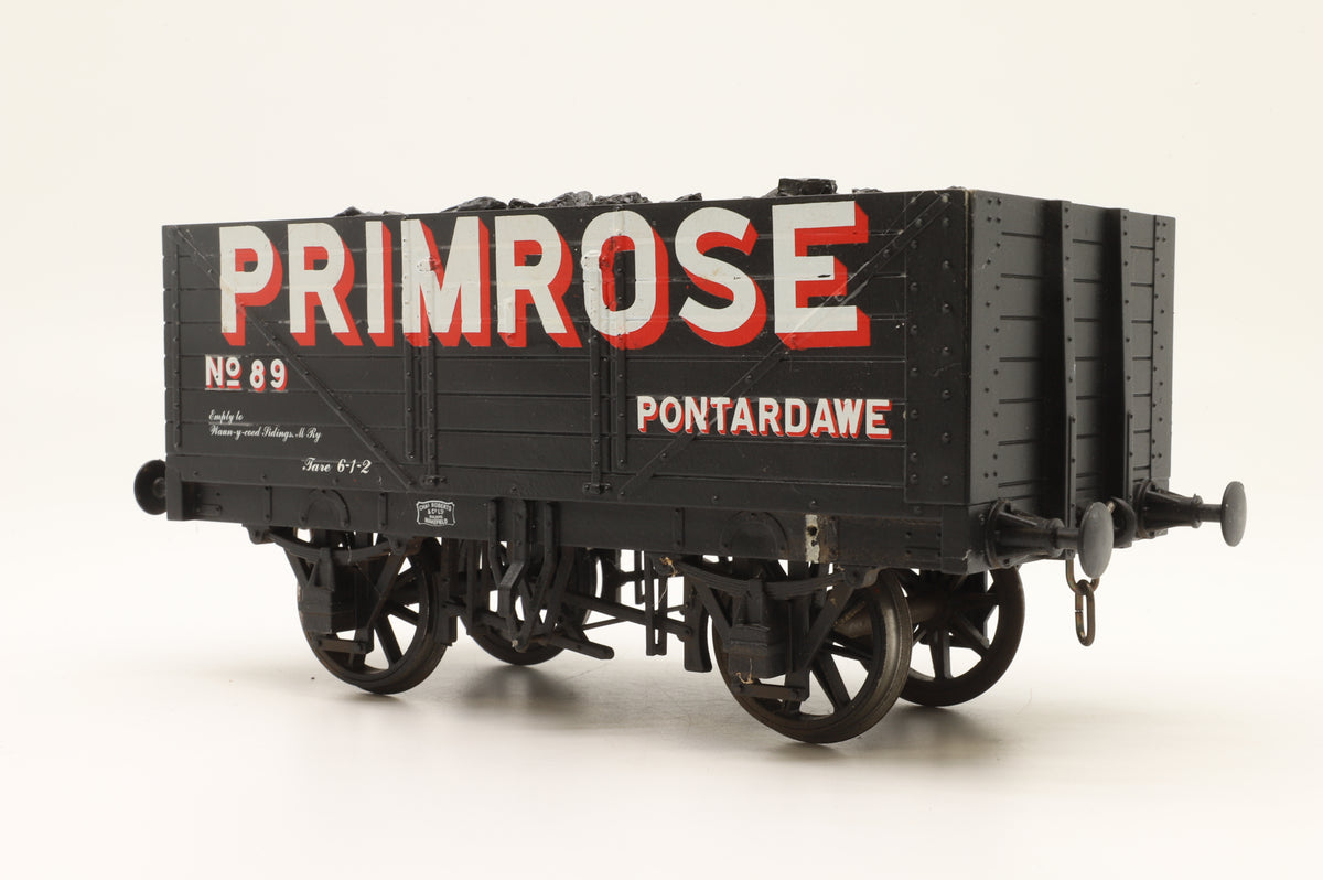 Finescale Gauge One Seven Plank Open Wagon with Coal Load 'Primrose'