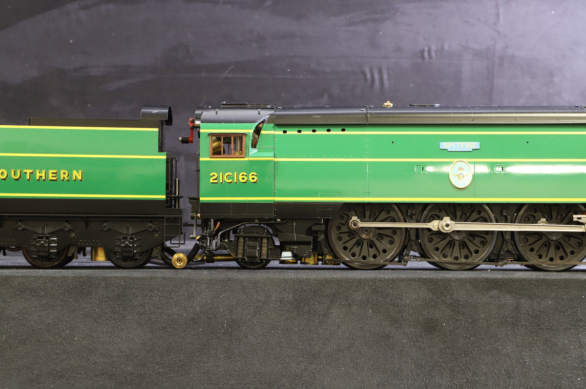 Aster 1:32 Gauge 1 Live Steam SR Malachite Green Battle of Britain &#39;21C166&#39; &#39;Spitfire&#39;