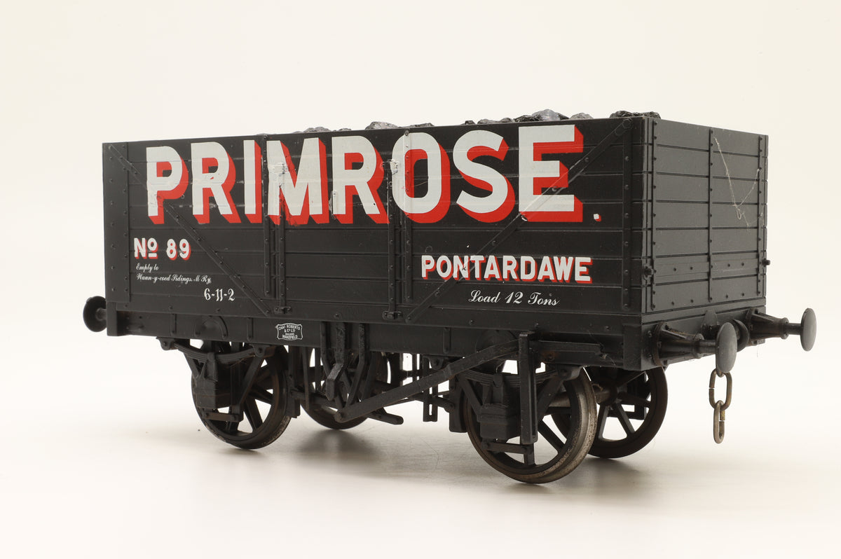 Finescale Gauge One Seven Plank Open Wagon with Coal Load 'Primrose'