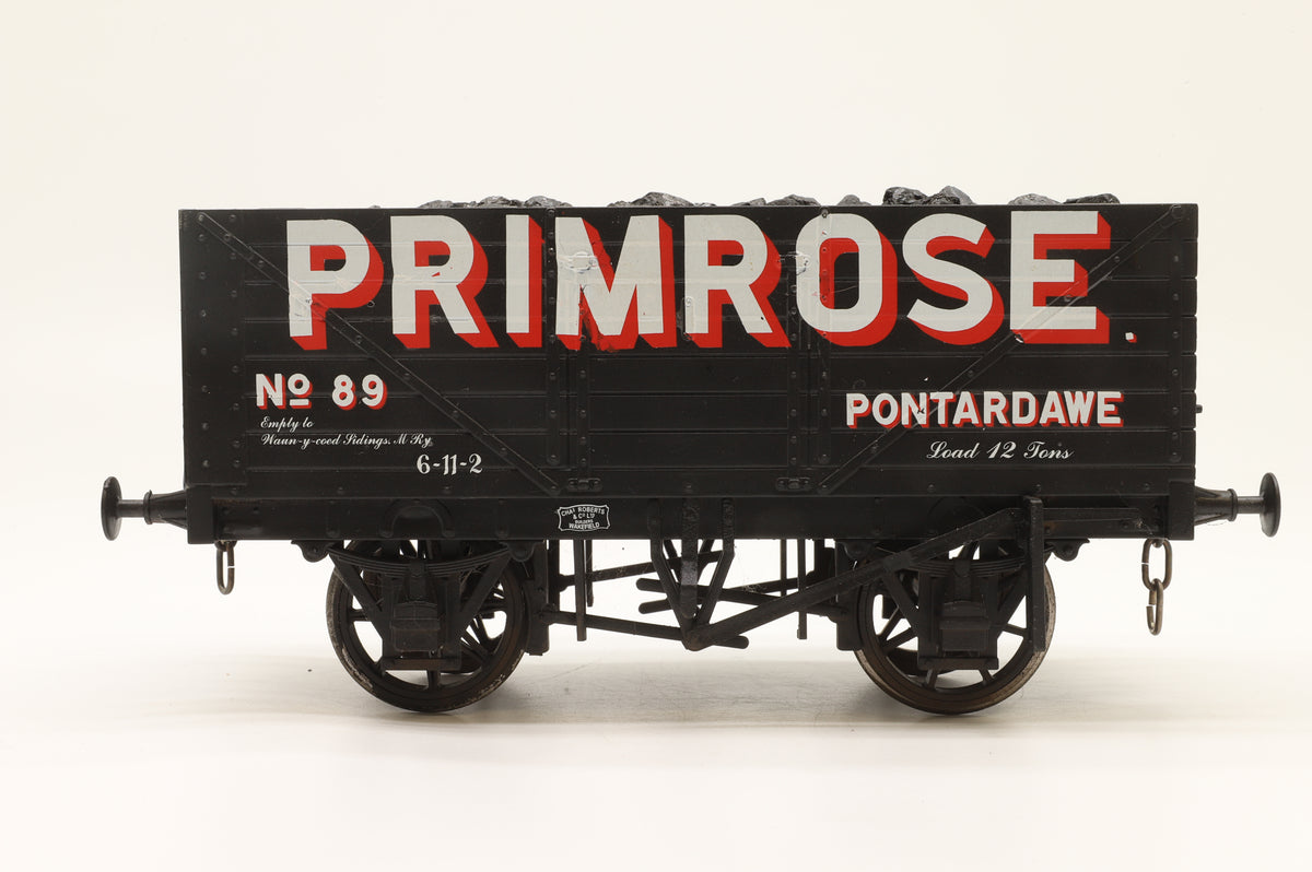 Finescale Gauge One Seven Plank Open Wagon with Coal Load 'Primrose'