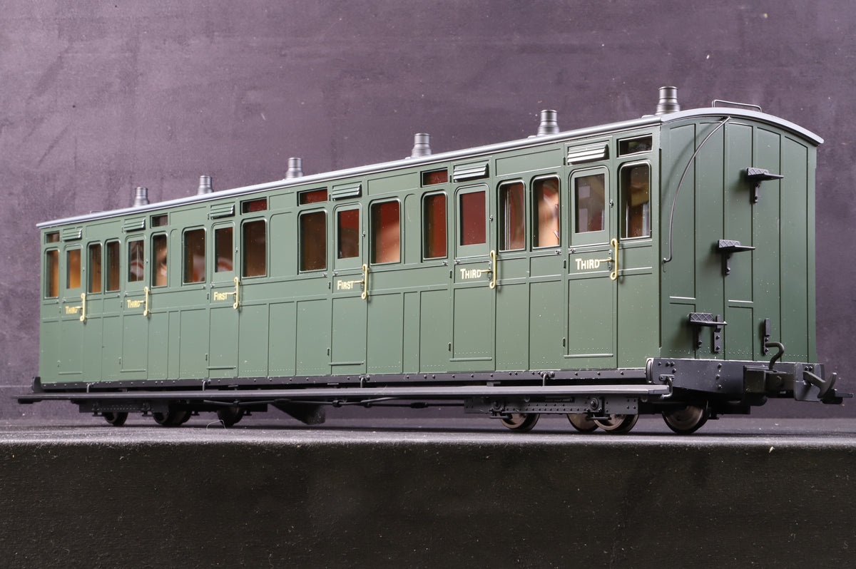 BMS/Accucraft 16mm Scale (45mm Gauge) Lynton & Barnstaple Third Class Composite Coach R19-21, SR Green