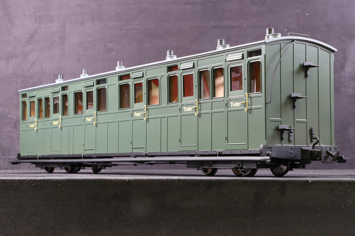 BMS/Accucraft 16mm Scale (45mm Gauge) Lynton & Barnstaple Third Class Composite Coach R19-21, SR Green