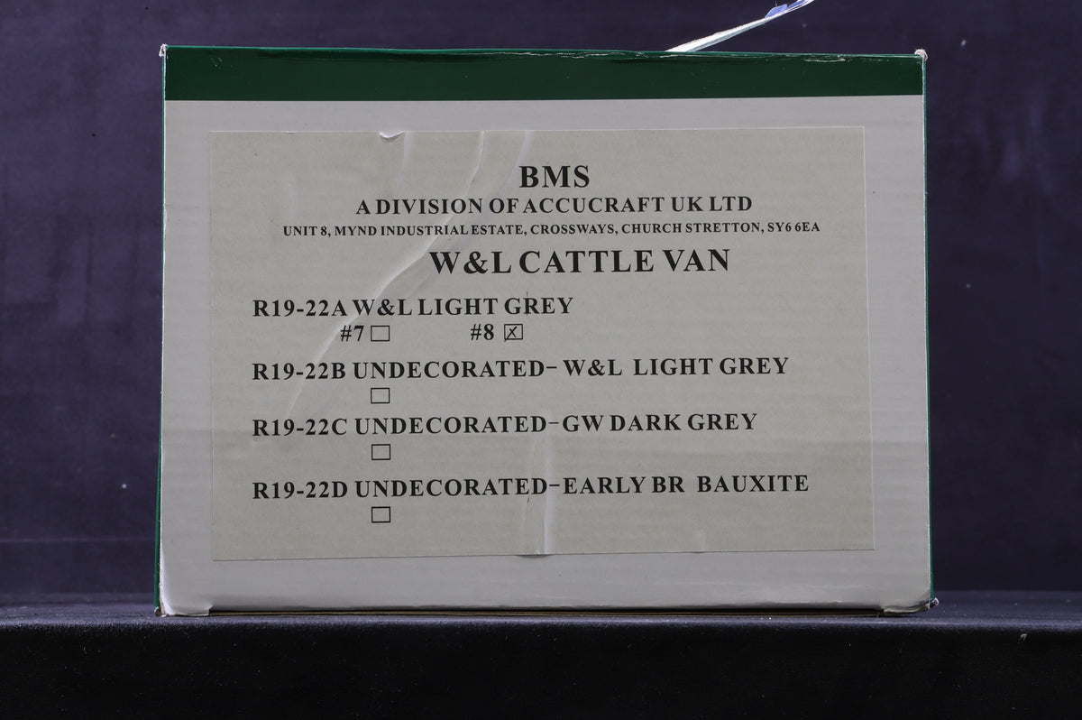BMS/Accucraft 16mm Scale (45mm Gauge) Welshpool & Llanfair Cattle Van, No.8