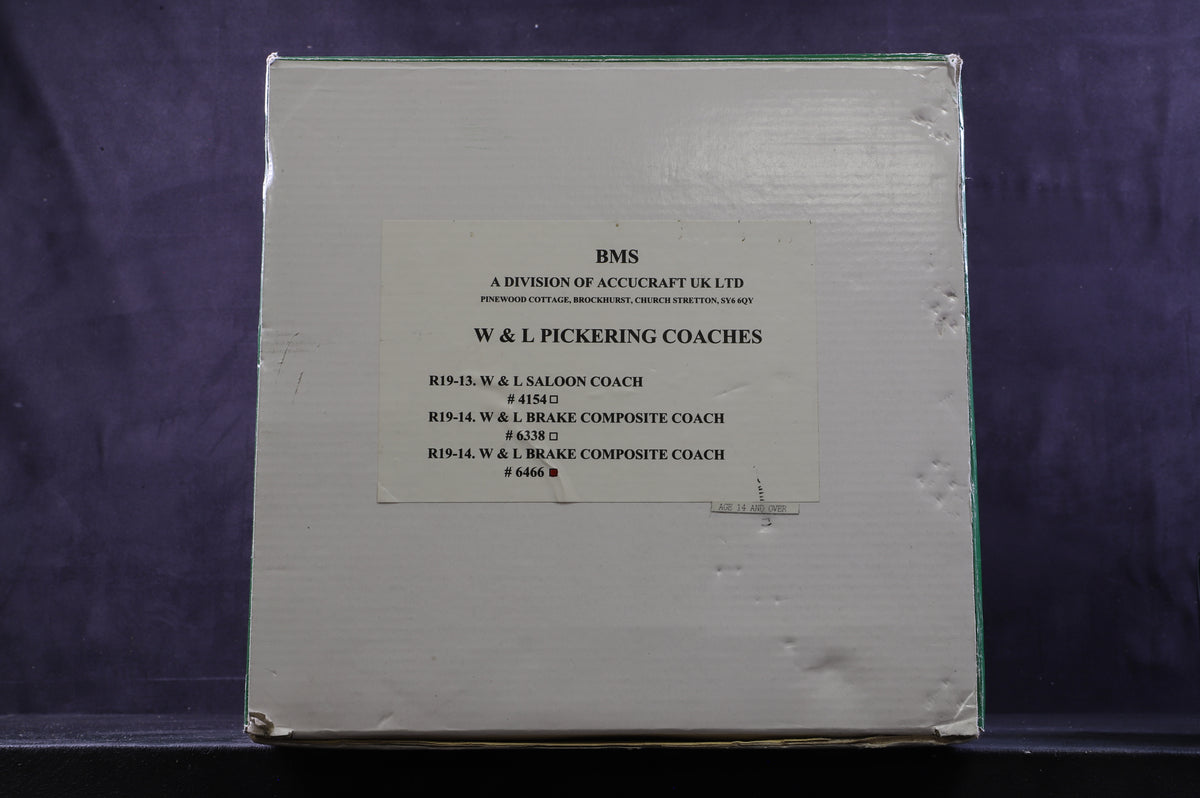 BMS/Accucraft 16mm Scale (45mm Gauge) Welshpool & Llanfair Pickering Coach, No.6466