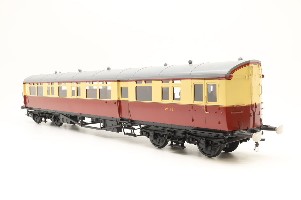 Finescale Gauge One Tower Models/Bachmann Brass GWR Autocoach W193 Br Crimson & Cream