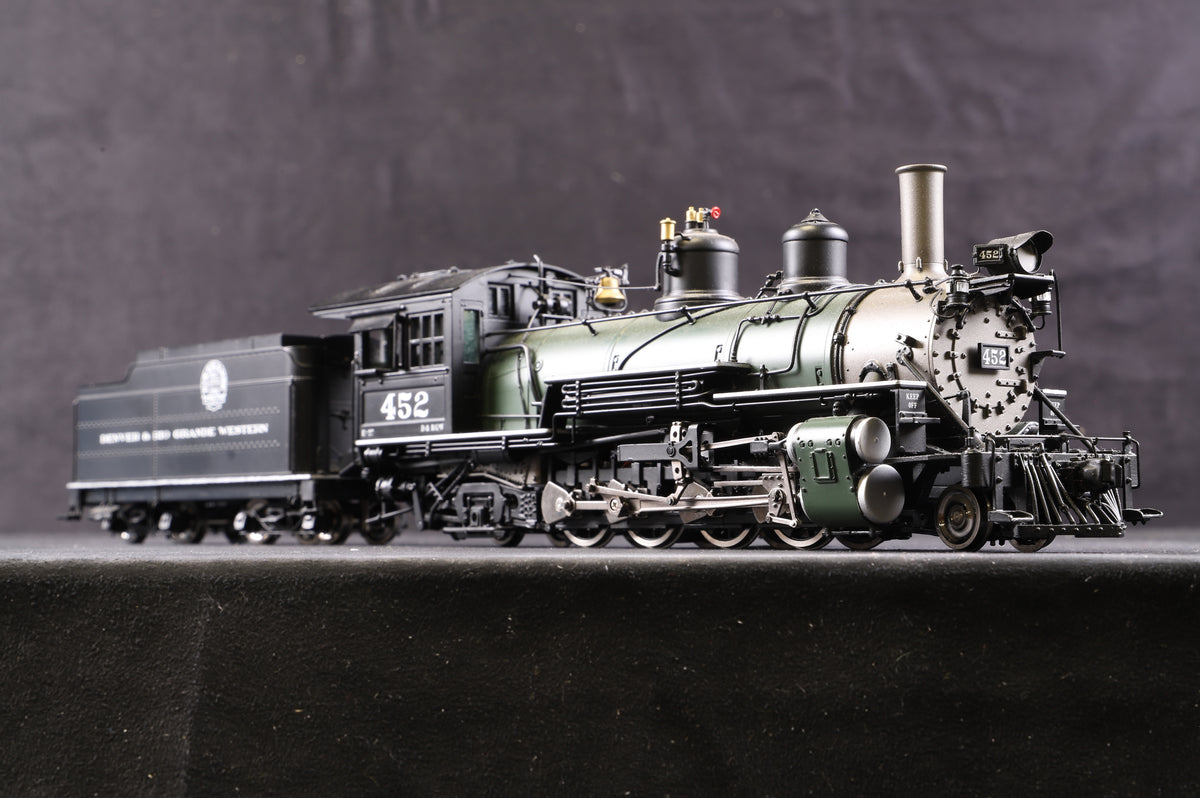 Mountain Model Imports On3 Denver &amp; Rio Grande K-27 N. 452 (Green Boiler) Analogue Sound