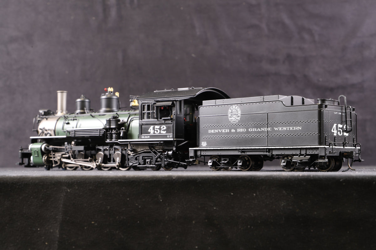 Mountain Model Imports On3 Denver &amp; Rio Grande K-27 N. 452 (Green Boiler) Analogue Sound