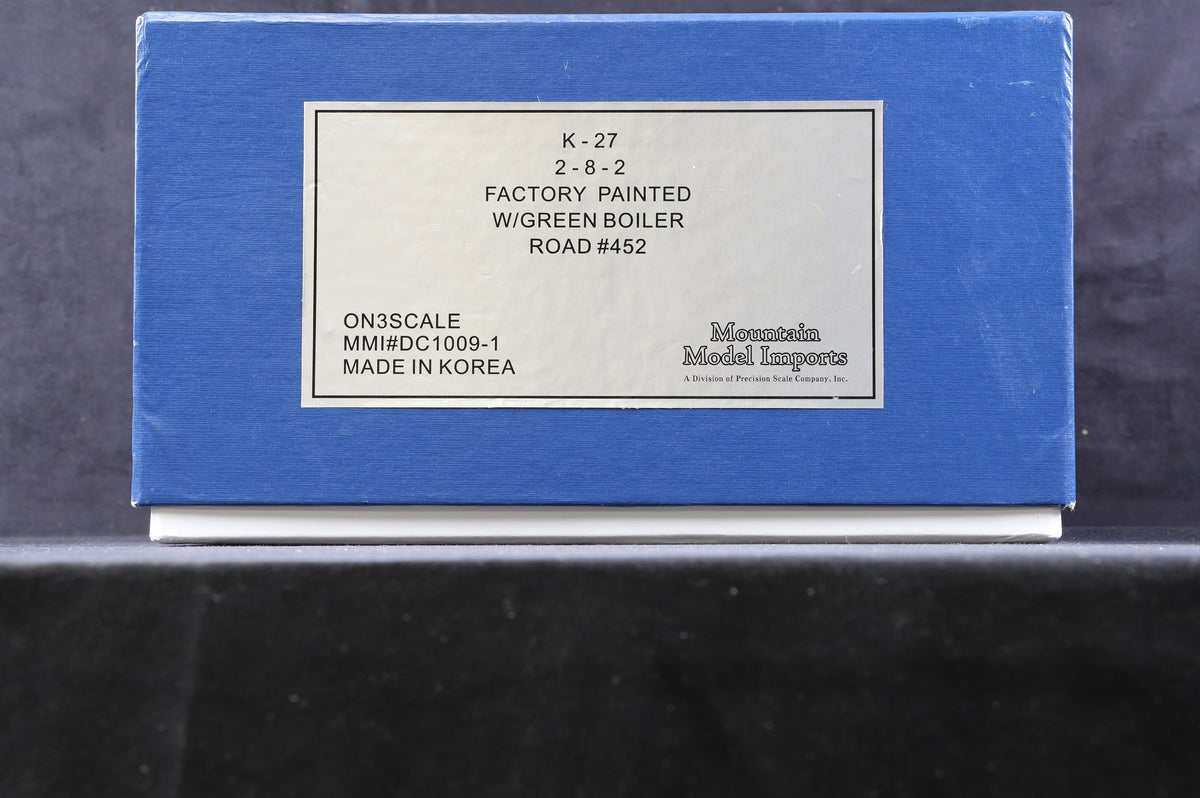 Mountain Model Imports On3 Denver &amp; Rio Grande K-27 N. 452 (Green Boiler) Analogue Sound