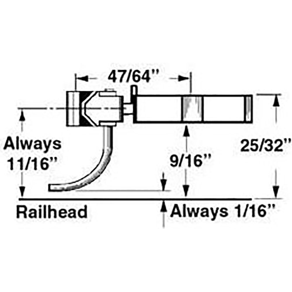 Kadee #745 O Gauge Type E Medium Centerset Metal Couplings w/Plastic Gearboxes (2 Pair)