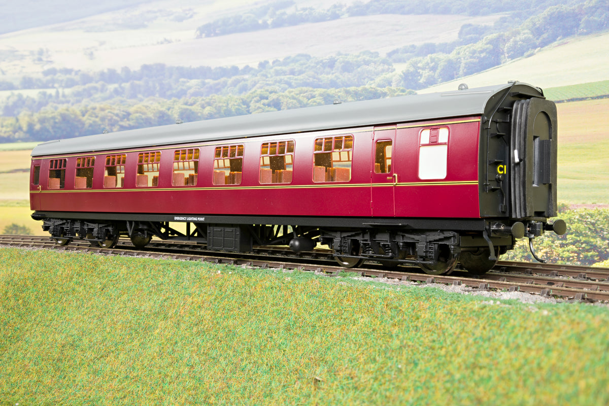 Darstaed D21-5-09 Finescale O Gauge BR Mk1 RSO (Restaurant Second Open), Lined Maroon