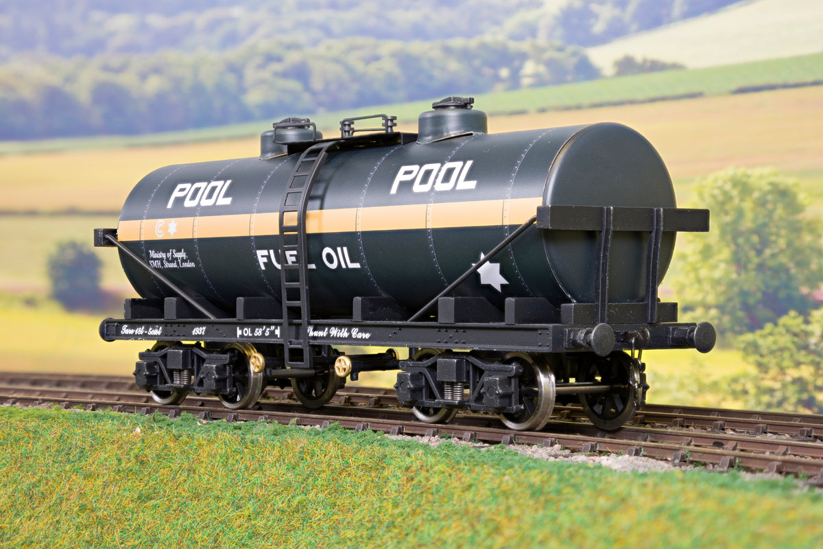 Darstaed D31-09 7mm Finescale O Gauge Bogie Tanker, Pre-War &#39;Pool&#39; (Black)