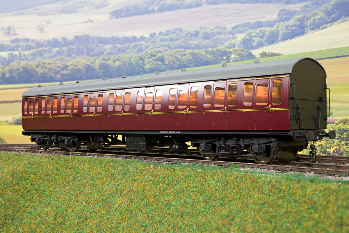 Darstaed D23-2-1 7mm Finescale O Gauge BR 57&#39; Mk1 Suburban Composite (C) Coach, BR Lined Maroon