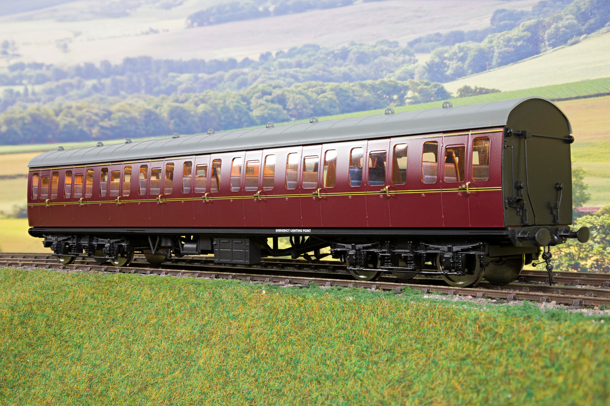 Darstaed D23-6-1 7mm Finescale O Gauge BR 57&#39; Mk1 Suburban Second Open (SO) Coach, BR Lined Maroon