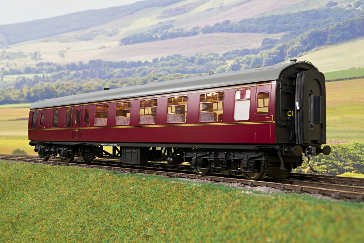 Darstaed D21-5-12 Finescale O Gauge BR Mk1 BSO (Brake Second Open), Lined Maroon