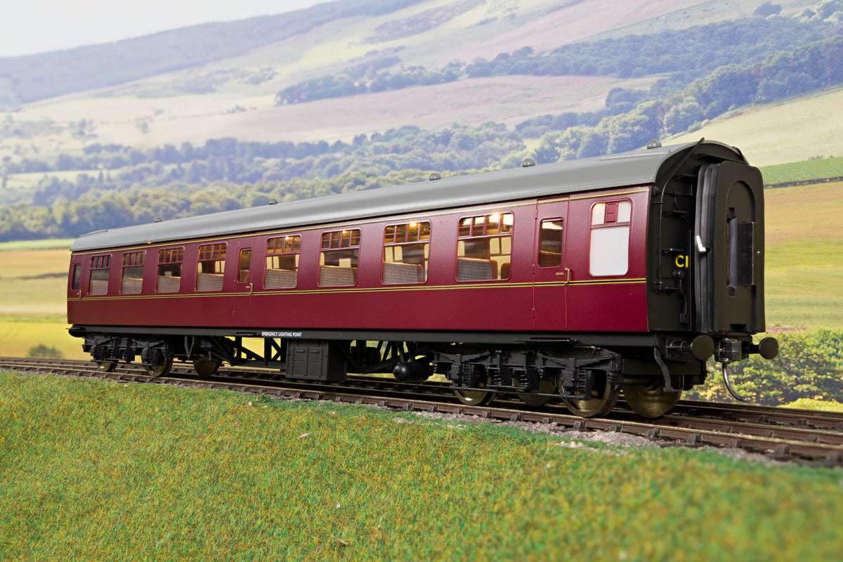 Darstaed D21-5-06 Finescale O Gauge BR Mk1 TSO (Tourist Second Open), Lined Maroon