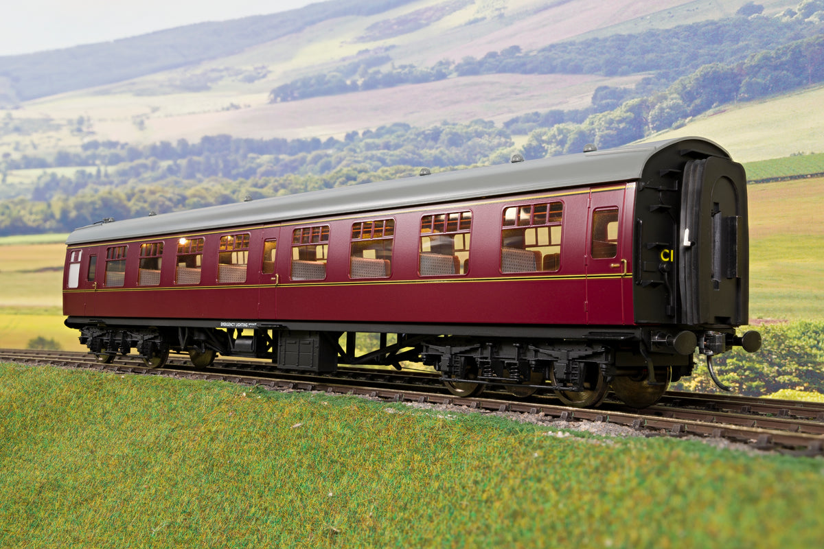 Darstaed D21-5-06 Finescale O Gauge BR Mk1 TSO (Tourist Second Open), Lined Maroon