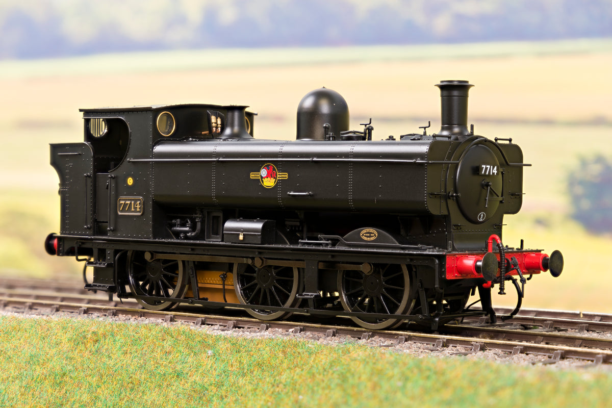 Dapol 7S-007-011 O Gauge Class 57xx Pannier Tank &#39;7714&#39;, BR Black Late Crest