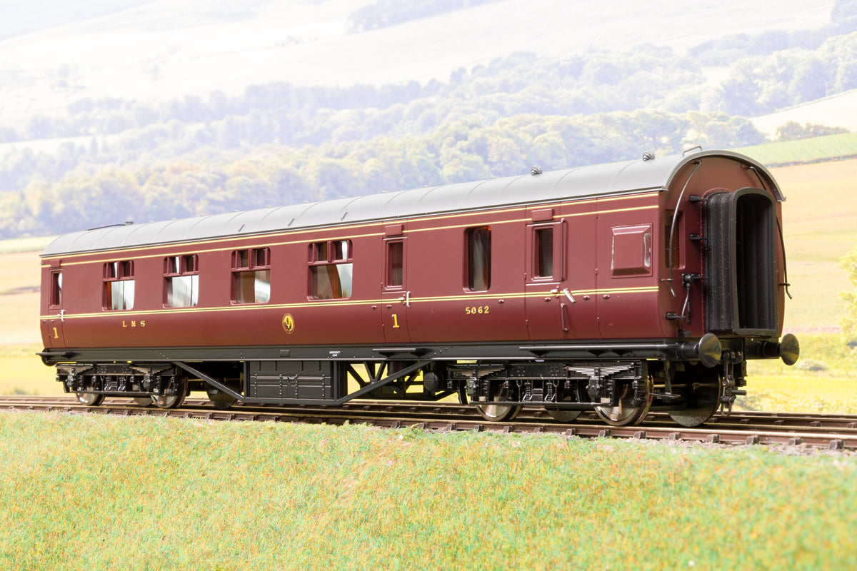 MTH 22-60063 Finescale O Gauge (2-Rail) LMS Crimson First Class Brake End &#39;5059&#39;