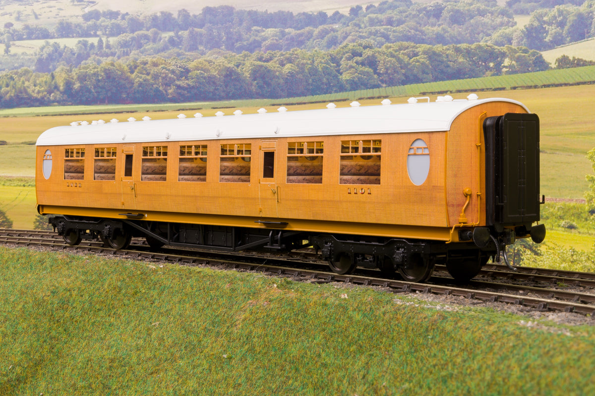 Darstaed D24-1-01C Finescale O Gauge LNER Thompson Mainline TK (Third Class) Coach, Teak &#39;E1101&#39;