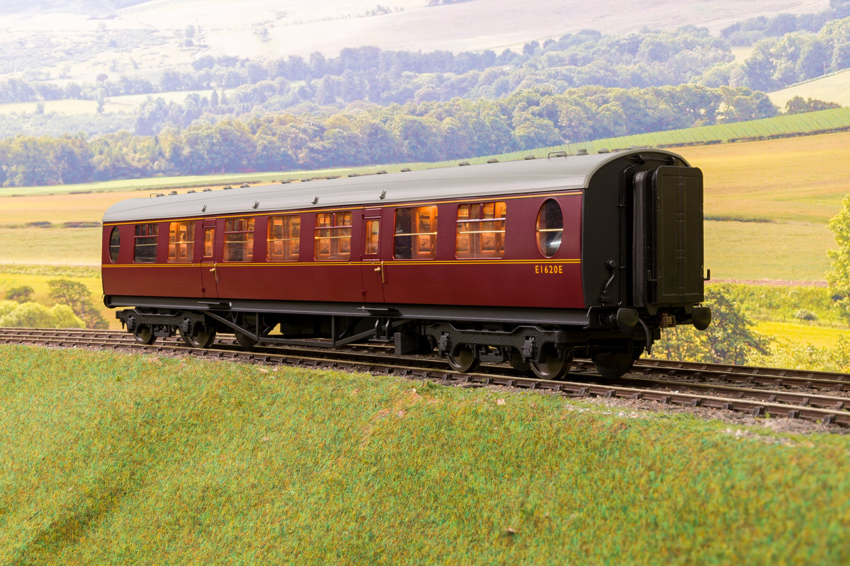 Darstaed D24-3-01RB Finescale O Gauge LNER Thompson Mainline TK (Third Class Corridor) Coach, Lined Maroon &#39;E1620E&#39;