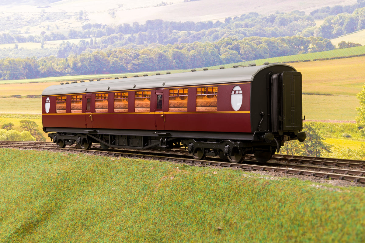 Darstaed D24-3-01U Finescale O Gauge LNER Thompson Mainline TK (Third Class Corridor) Coach, Lined Maroon Unnumbered