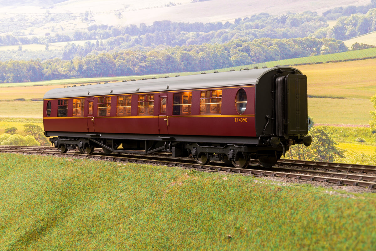 Darstaed D24-3-01A Finescale O Gauge LNER Thompson Mainline TK (Third Class Corridor) Coach, Lined Maroon &#39;E1439E&#39;