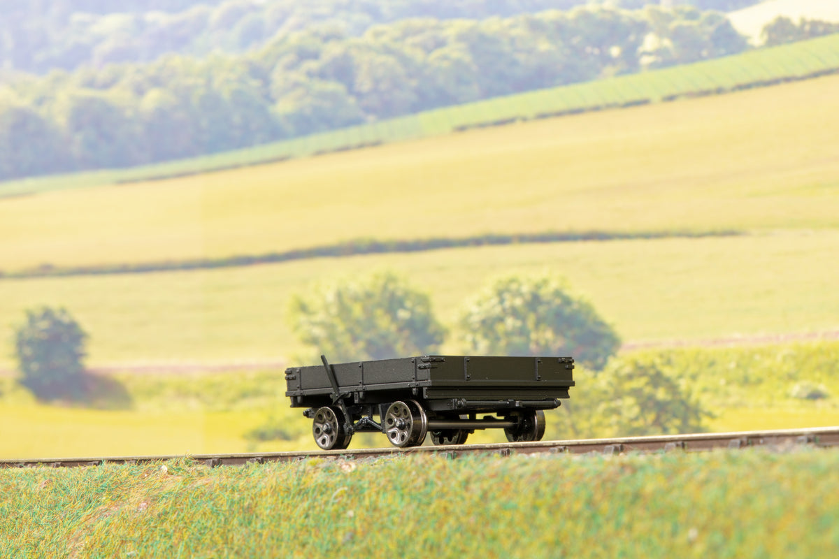 Ellis Clark Trains E3025 Finescale O Gauge Wickham Planked Trailer, Plain Black