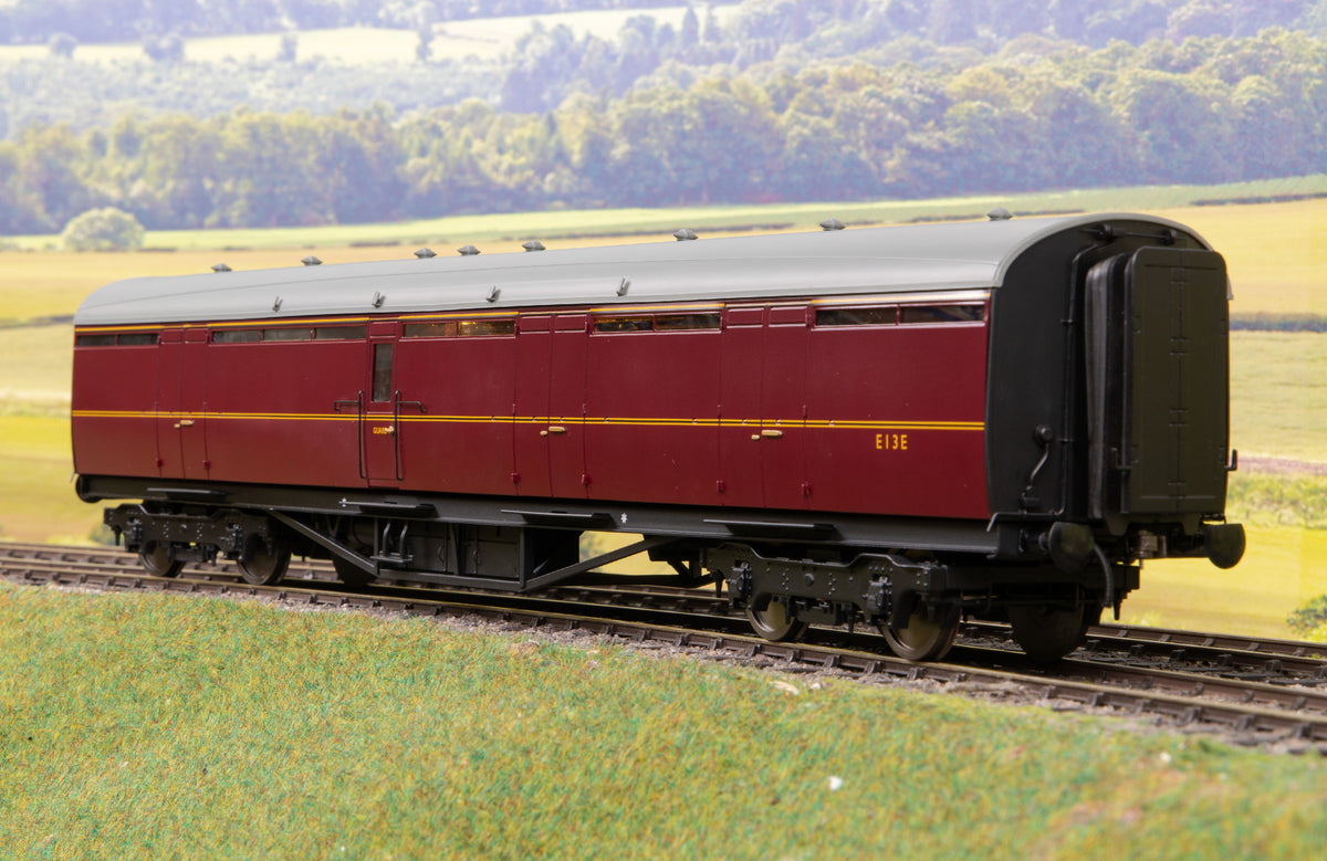 Darstaed D24-3-07A Finescale O Gauge LNER Thompson Mainline BG (Full Brake) Coach, Lined Maroon &#39;E13E&#39;