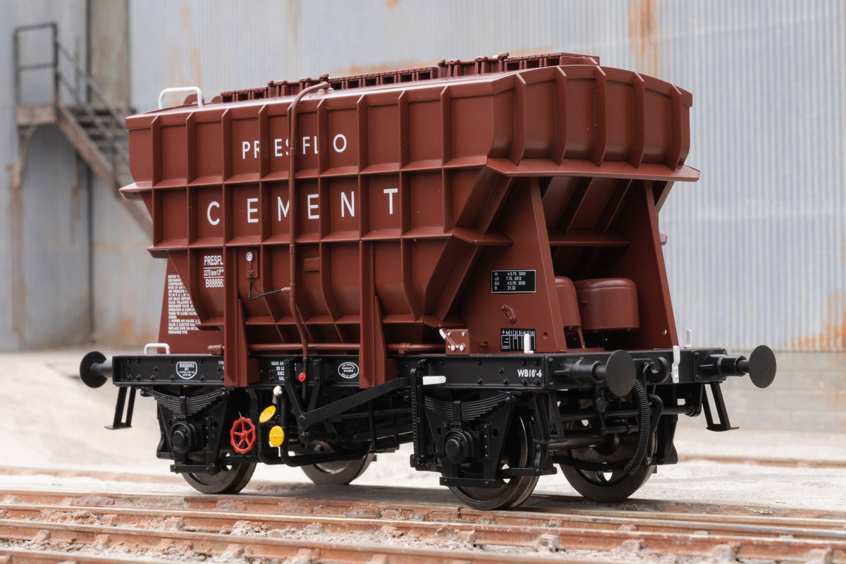 Ellis Clark Trains E3001A Finescale O Gauge Presflo Wagon &#39;Presflo Cement&#39; &#39;B888862&#39; (Pre-TOPS), Bauxite