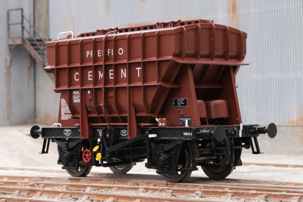 Ellis Clark Trains E3001B Finescale O Gauge Presflo Wagon &#39;Presflo Cement&#39; &#39;B888288&#39; (Pre-TOPS), Bauxite