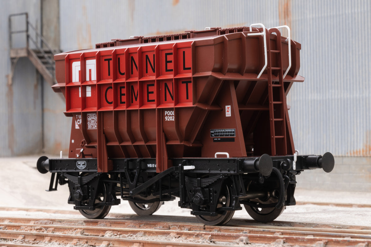 Ellis Clark Trains E3002A Finescale O Gauge Presflo Wagon &#39;TUNNEL CEMENT&#39; &#39;B873347&#39; (TOPS), Bauxite