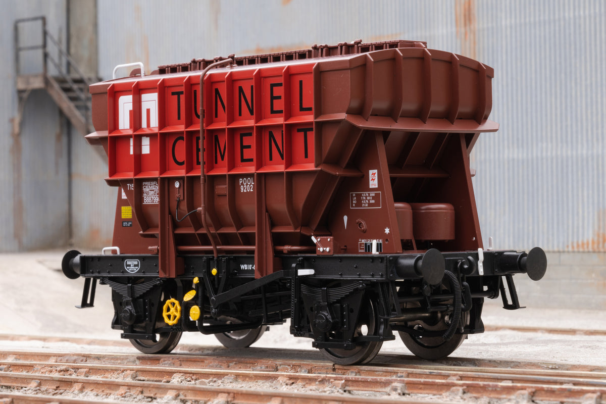 Ellis Clark Trains E3002C Finescale O Gauge Presflo Wagon &#39;TUNNEL CEMENT&#39; &#39;B888409&#39; (Pre-TOPS), Bauxite