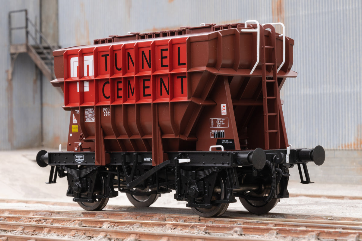 Ellis Clark Trains E3002C Finescale O Gauge Presflo Wagon &#39;TUNNEL CEMENT&#39; &#39;B888409&#39; (Pre-TOPS), Bauxite