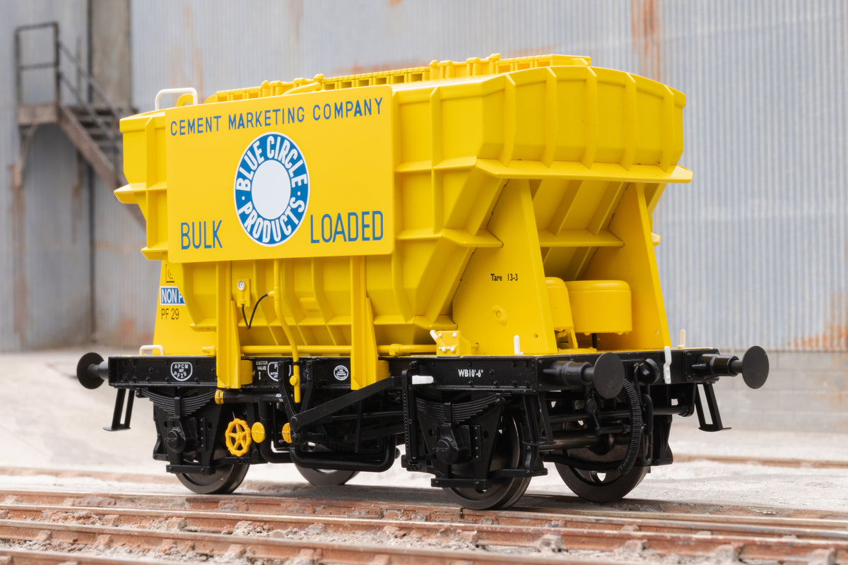 Ellis Clark Trains E3003A Finescale O Gauge Presflo Wagon &#39;Blue Circle&#39; &#39;PF29&#39; (Pre-TOPS), Yellow