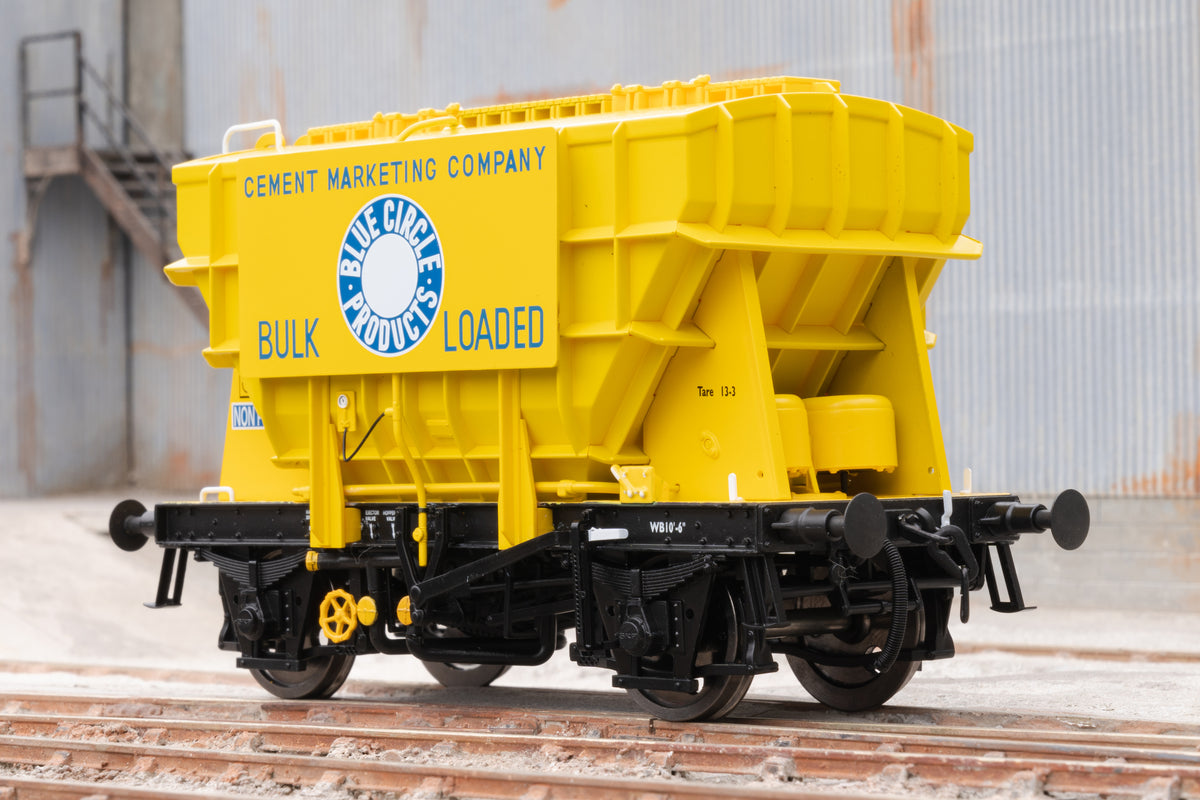Ellis Clark Trains E3003U Finescale O Gauge Presflo Wagon &#39;Blue Circle&#39; &#39;Un-Numbered&#39;, Yellow