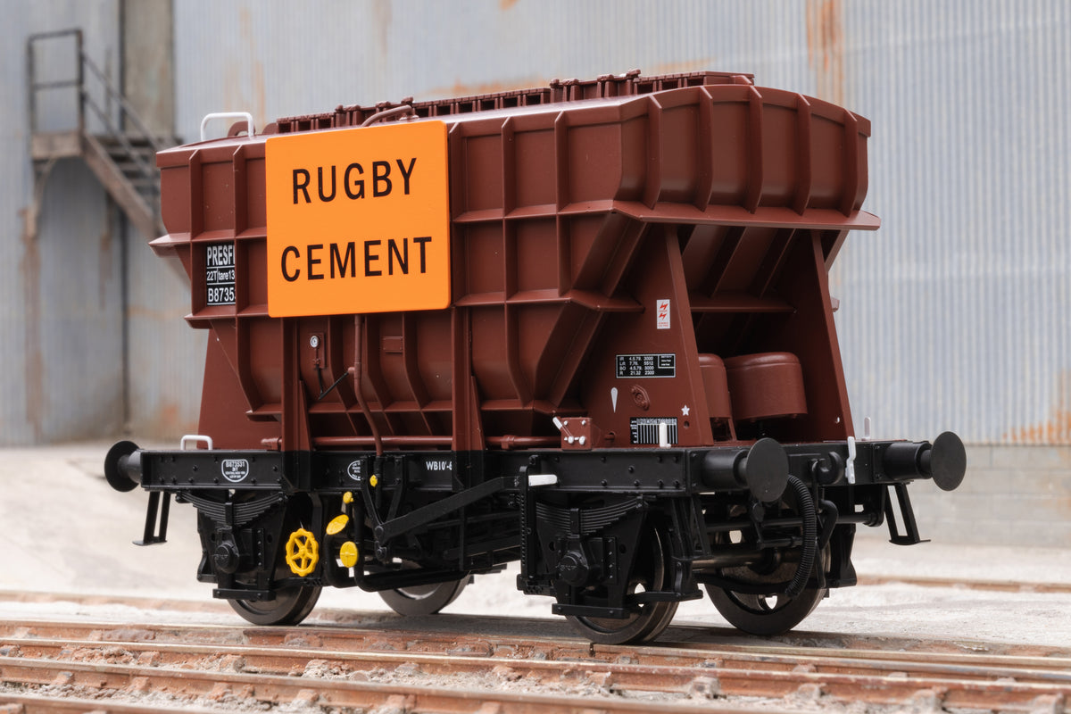 Ellis Clark Trains E3005A Finescale O Gauge Presflo Wagon &#39;Rugby Cement&#39; &#39;B873531&#39; (TOPS), Bauxite