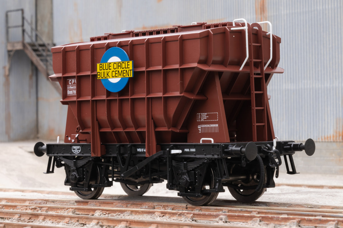 Ellis Clark Trains E3006A Finescale O Gauge Presflo Wagon &#39;Blue Circle&#39; &#39;B887879&#39; (TOPS), Bauxite