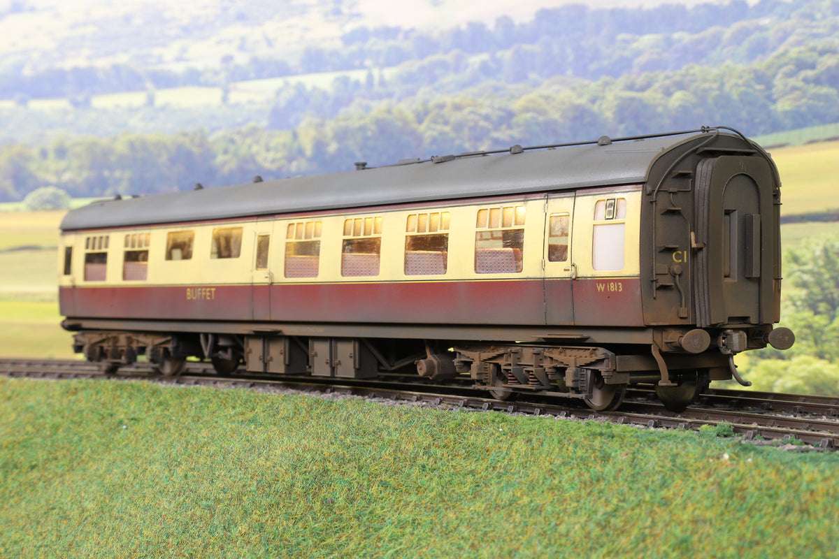 Darstaed 7mm Finescale O Gauge BR Mk1 Blood and Custard RMB &#39;W1813&#39; Professionally Weathered and Numbered